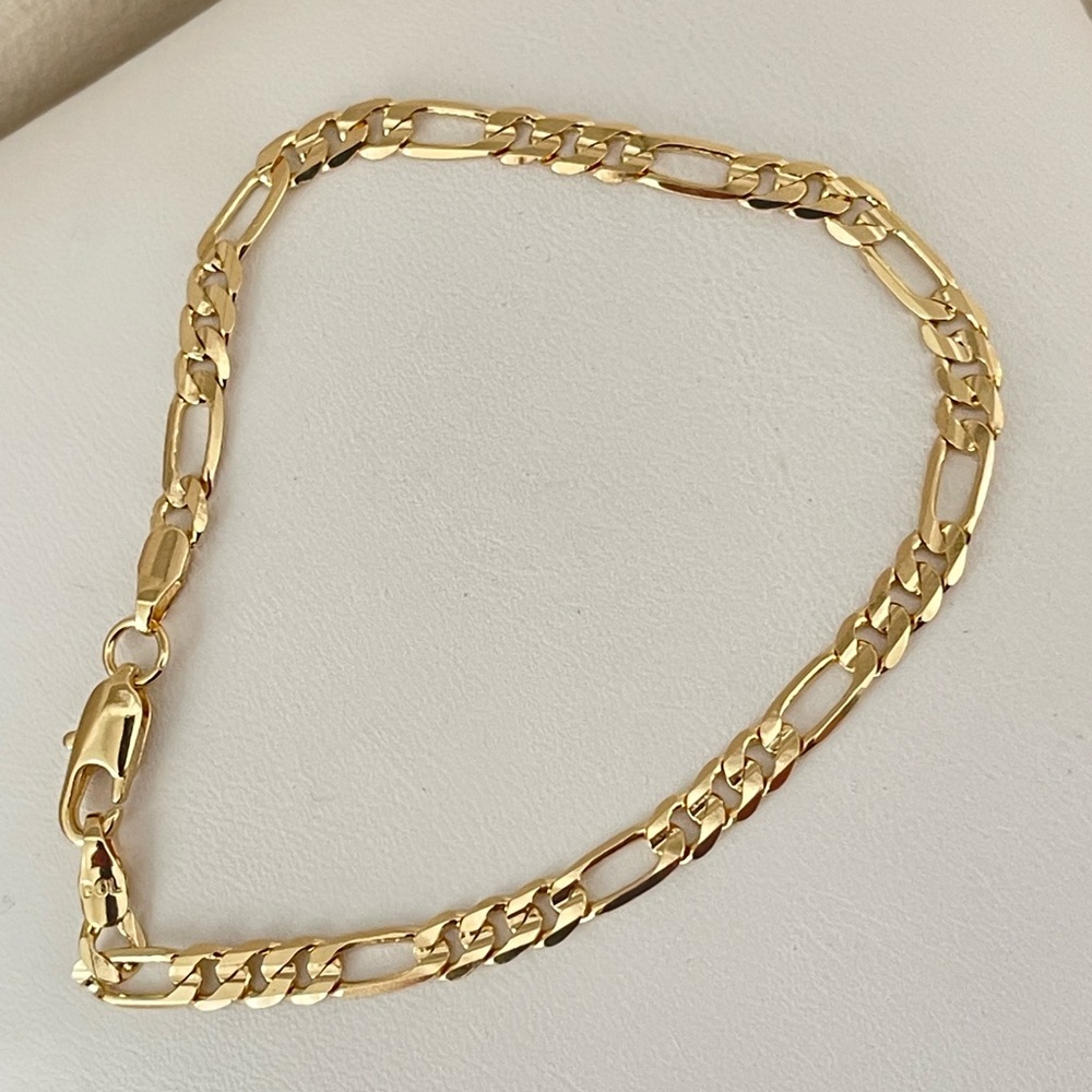 18k Gold Filled Figaro Bracelet